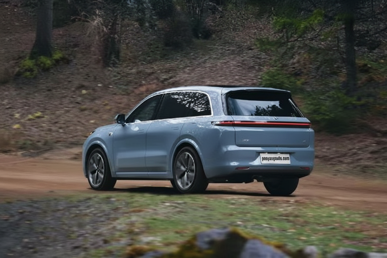 蓝灰色SUV车尾 - ponyangauto.com
